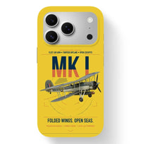 Thumbnail for Fairey Swordfish Mk I design on yellow magsafe iphone case, for iPhone 17 Pro