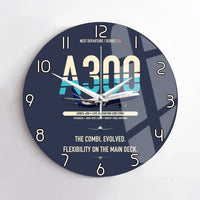 Thumbnail for Airbus A300C4-600 design on navy blue no frame wall clock