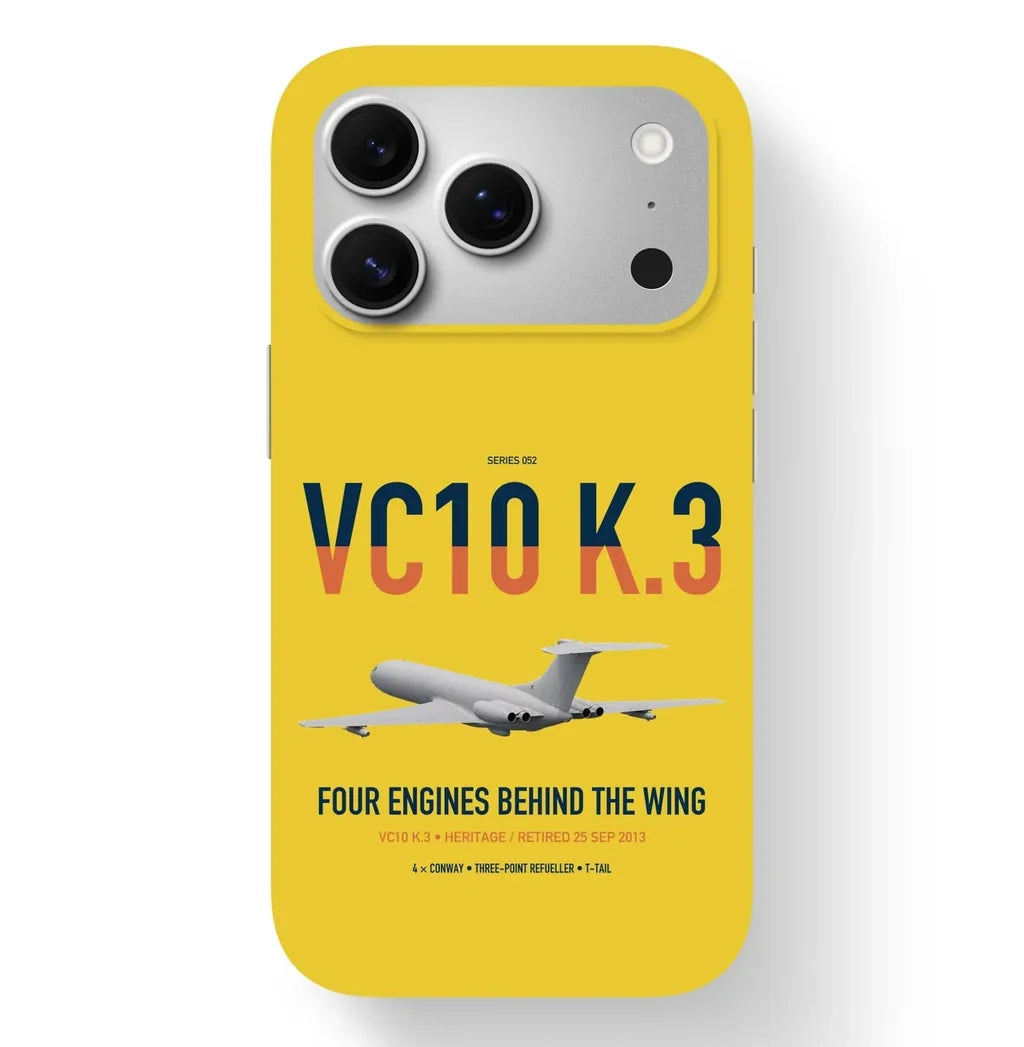 Vickers VC10 K.3 design on yellow magsafe iphone case, for iPhone 17 Pro