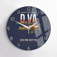 Thumbnail for Albatros D.Va design on navy blue no frame wall clock