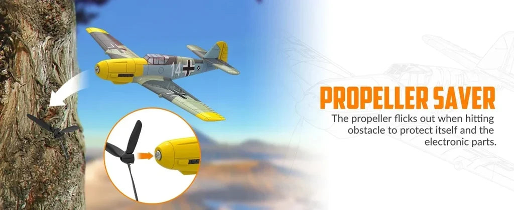 BF109 400mm 4CH RC Warbird (2.4GHz, 1-Key U-Turn) 761-11 - view 17
