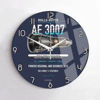 Thumbnail for AE 3007 design on navy blue no frame wall clock