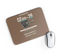 Thumbnail for GEnx-2B design on brown rectangle mouse pad