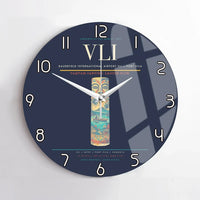 Thumbnail for Bauerfield International Airport (VLI) design on navy blue no frame wall clock