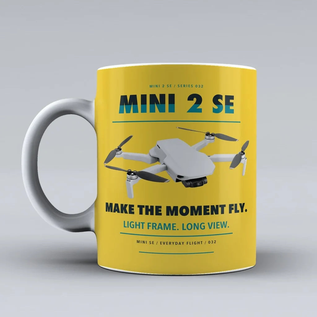 Mini 2 SE Mug design on yellow dji