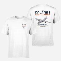 Thumbnail for EC-130J Commando Solo III design on white double-side t-shirt, double-side print