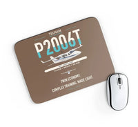 Thumbnail for Tecnam P2006T design on brown rectangle mouse pad