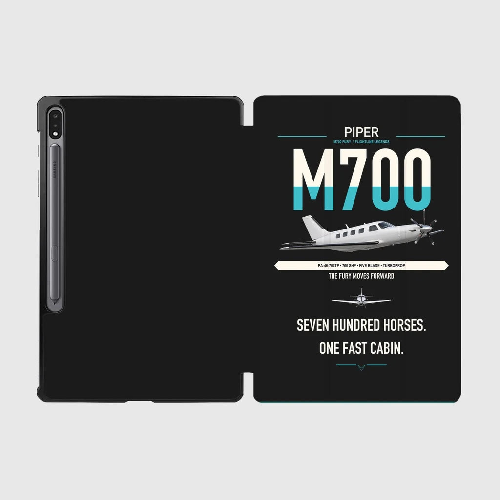 Piper M700 Fury design on black samsung tablet tablet case