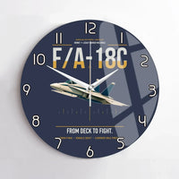 Thumbnail for F-A-18C Hornet design on navy blue no frame wall clock