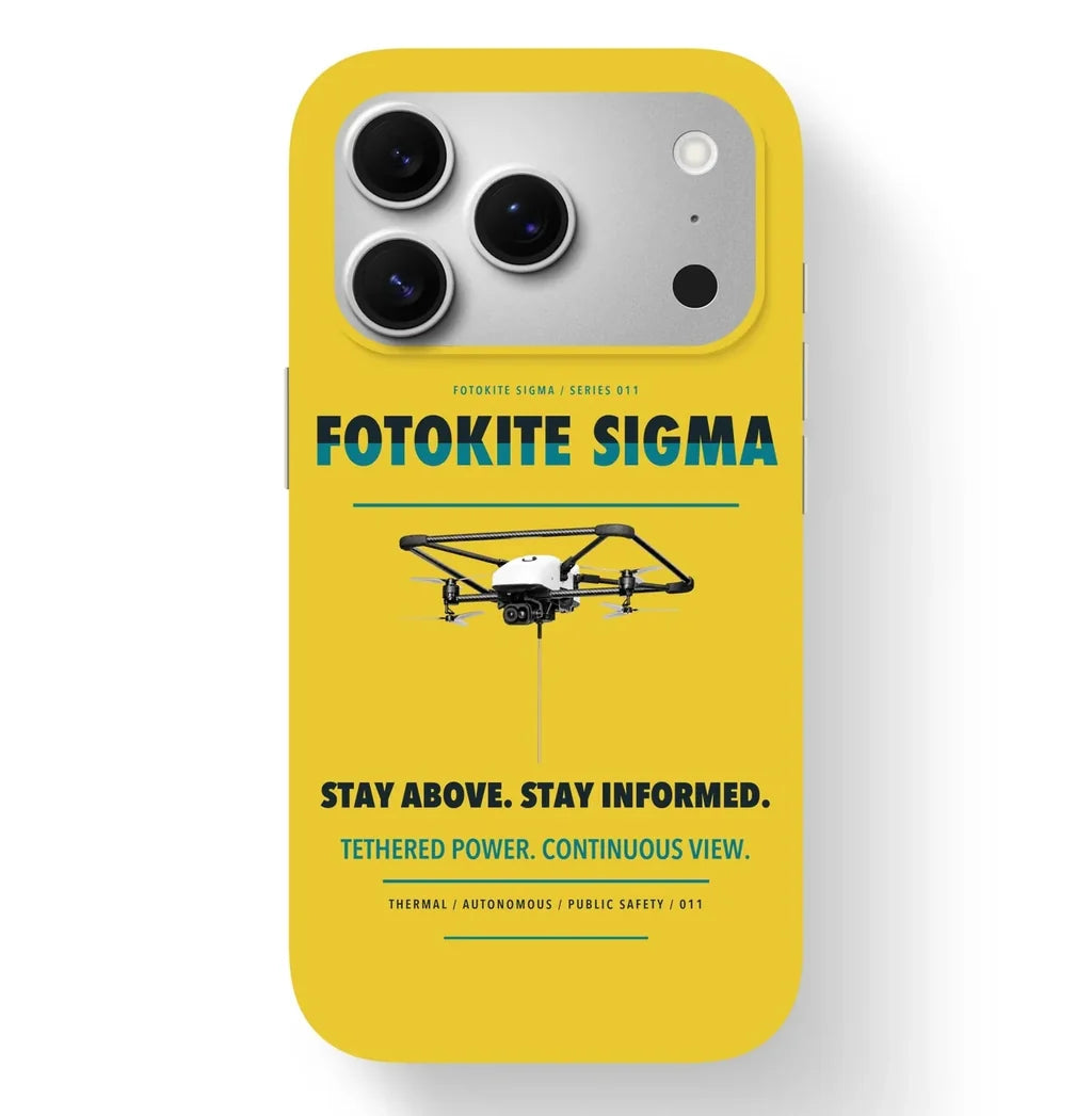 Fotokite Sigma Case design on yellow iphone case