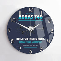 Thumbnail for DJI Agras T40 design on navy blue no frame wall clock