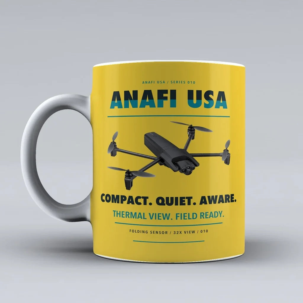ANAFI USA Mug design on yellow parrot