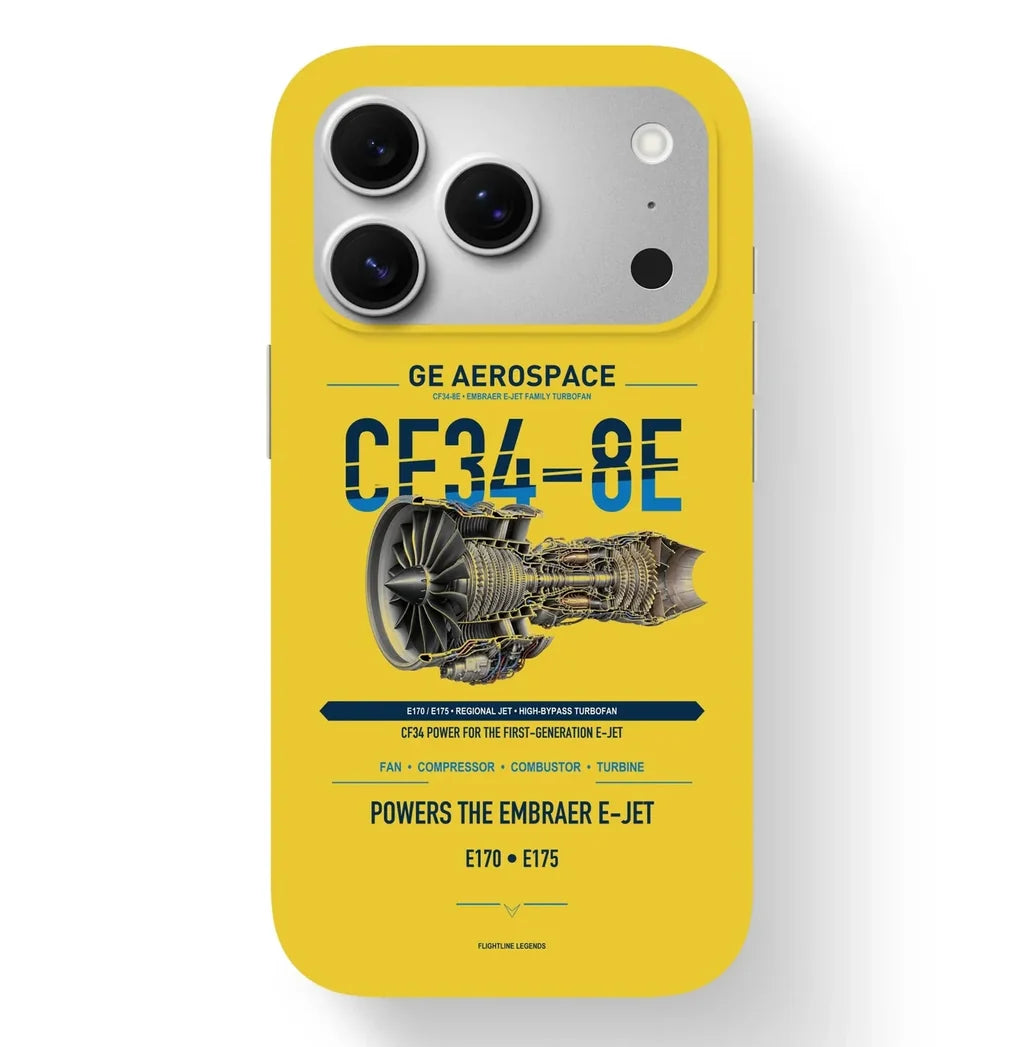 CF34-8E Case design on yellow iphone case