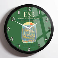 Thumbnail for Ankara Esenboga Airport ESB Wall-Clock Framed - Green