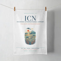 Thumbnail for Incheon International Airport (ICN) design on white towel