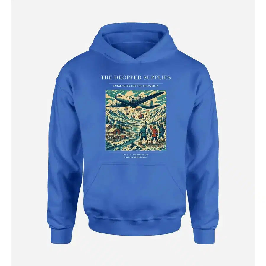 VINTAGE G4234 - The Dropped Supplies - Premium Hoodie design on blue premium