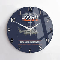 Thumbnail for Airbus Helicopters H225M Caracal design on navy blue no frame wall clock