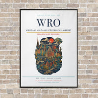 Thumbnail for Wrocaw Nicolaus Copernicus Airport WRO - Canvas Framed - White