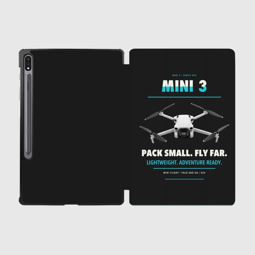 DJI Mini 3 design on black samsung tablet tablet case