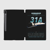 Thumbnail for Bombardier Learjet 31A design on black samsung tablet tablet case