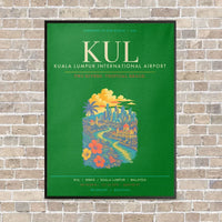 Thumbnail for Kuala Lumpur International Airport KUL - Canvas Framed - Green
