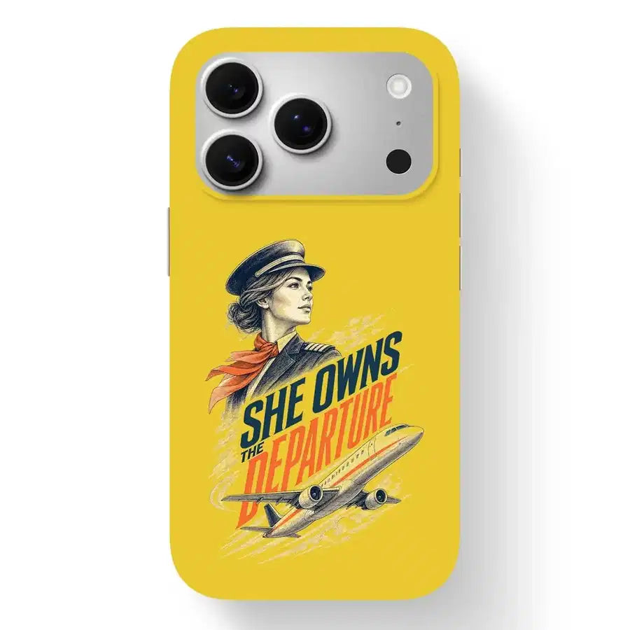 SIGNAL 631 - She Owns The Departure - MagSafe iPhone 17 Pro design on yellow magsafe iphone 17 pro