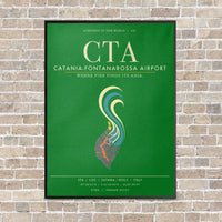 Thumbnail for Catania-Fontanarossa Airport CTA - Canvas Framed - Green