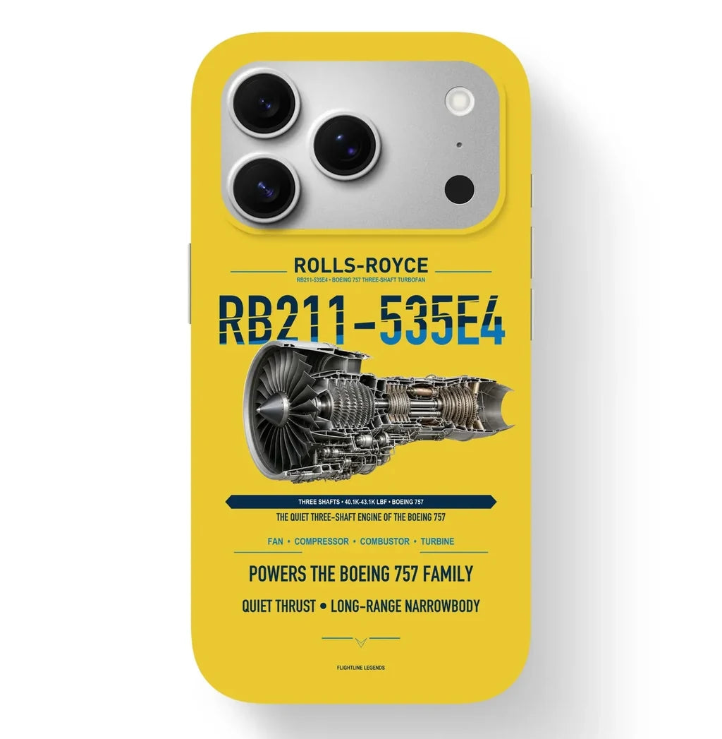 RB211-535E4 Case design on yellow iphone case