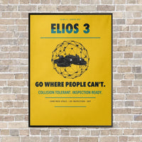 Thumbnail for Flyability Elios 3 vertical canvas print - framed - yellow background