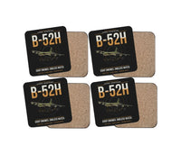Thumbnail for B-52H Stratofortress design on black 4 pieces set coaster
