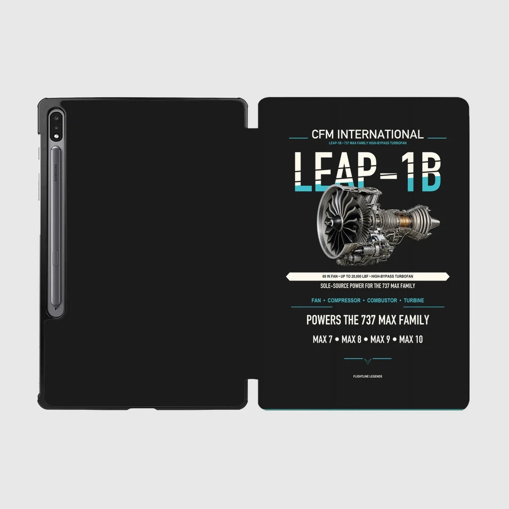 CFM LEAP-1B design on black samsung tablet tablet case