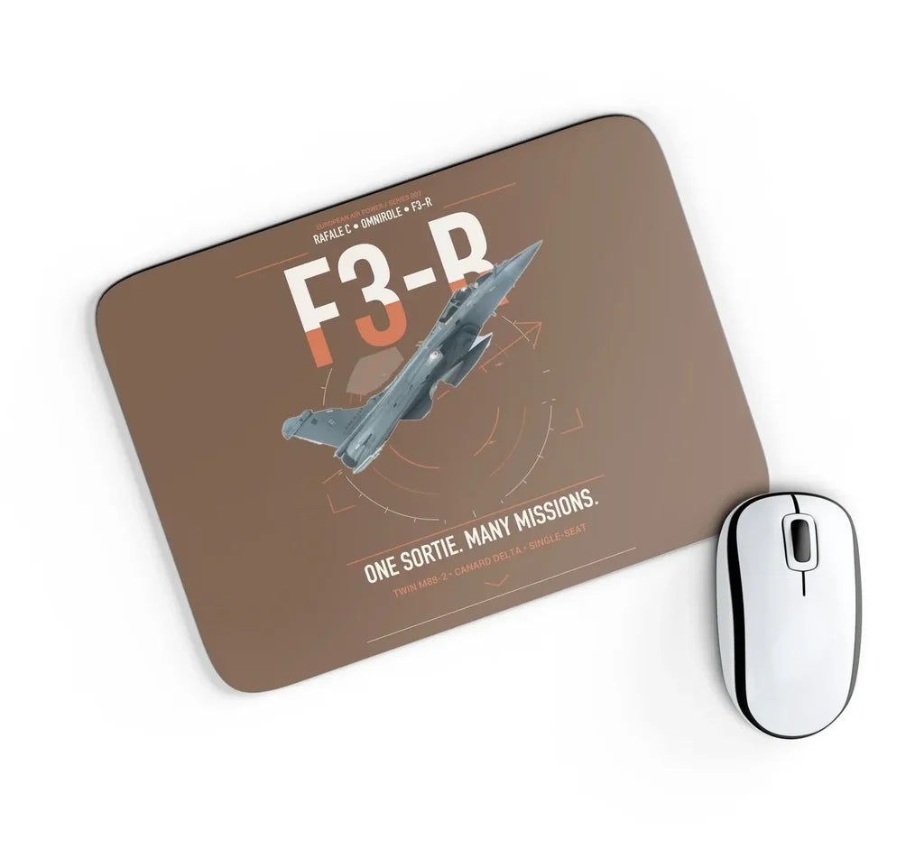 Dassault Rafale C — F3-R standard design on brown rectangle mouse pad