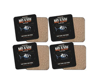 Thumbnail for MD Helicopters MD 530F design on black 4 pieces set coaster
