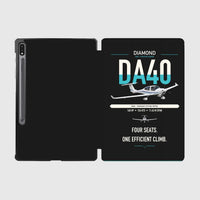 Thumbnail for Diamond DA40 design on black samsung tablet tablet case