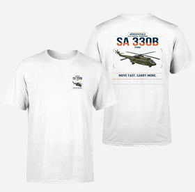 Double-Side Printing — Aérospatiale SA 330B Puma Double-Side T-Shirt