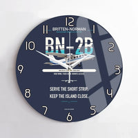 Thumbnail for Britten-Norman BN-2B-26 Islander design on navy blue no frame wall clock