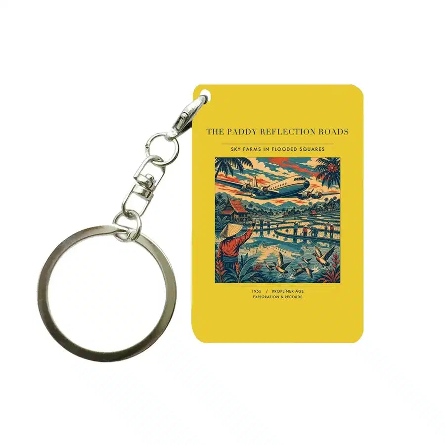 VINTAGE G4497 - The Paddy Reflection Roads - Designed Key Chain design on yellow