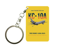 Thumbnail for KC-10A EXTENDER design on yellow designed key chain, double-side print