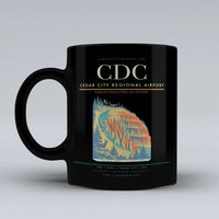 Thumbnail for Cedar City Regional Airport (CDC) airport code design on black ceramic mug