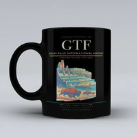 Thumbnail for Great Falls International Airport (GTF) airport code design on black ceramic mug