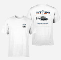 Thumbnail for Bell 429 design on white t-shirt, double-side print