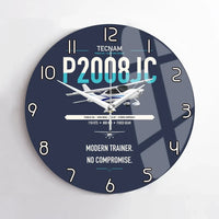 Thumbnail for Tecnam P2008JC NG design on navy blue no frame wall clock