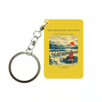 Thumbnail for VINTAGE G4350 - The Reindeer Crossing - Designed Key Chain design on yellow