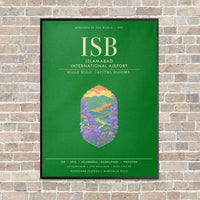 Thumbnail for Islamabad International Airport ISB - Canvas Framed - Green
