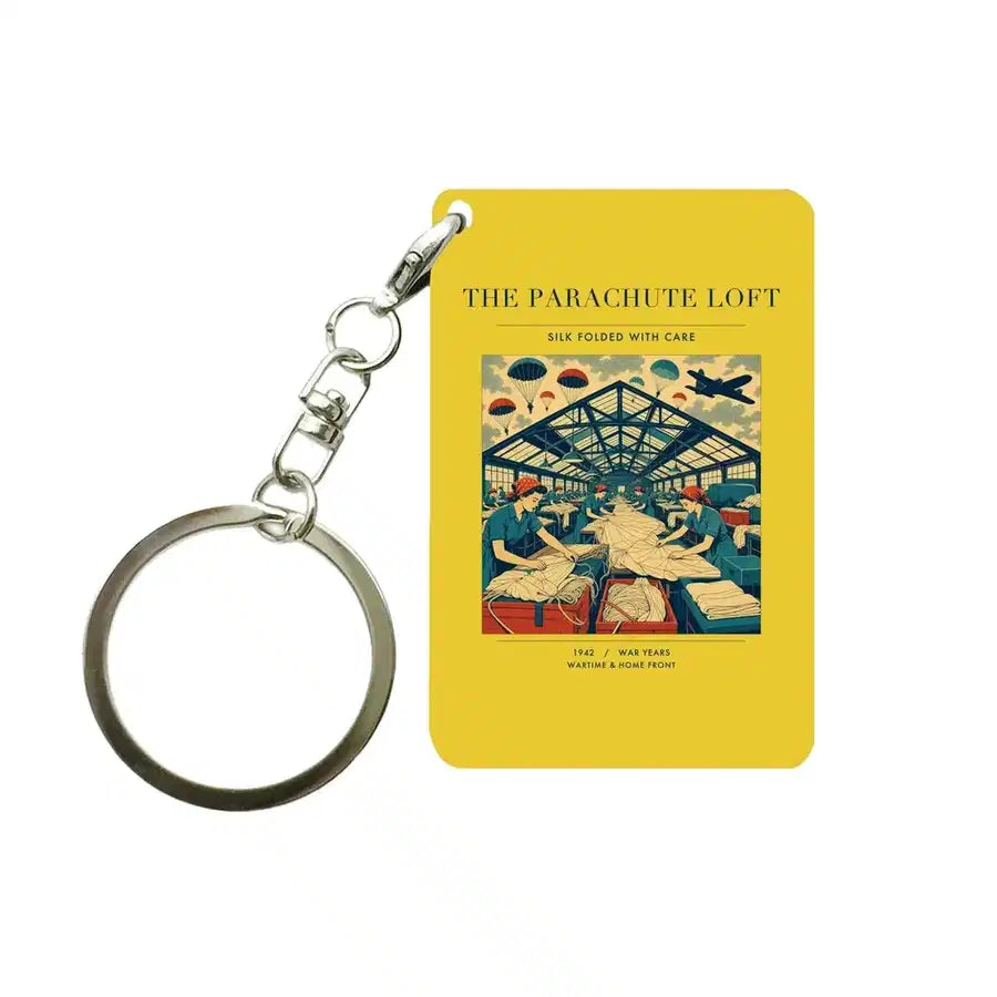 VINTAGE G4508 - The Parachute Loft - Designed Key Chain design on yellow