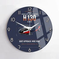 Thumbnail for Airbus H130 design on navy blue no frame wall clock