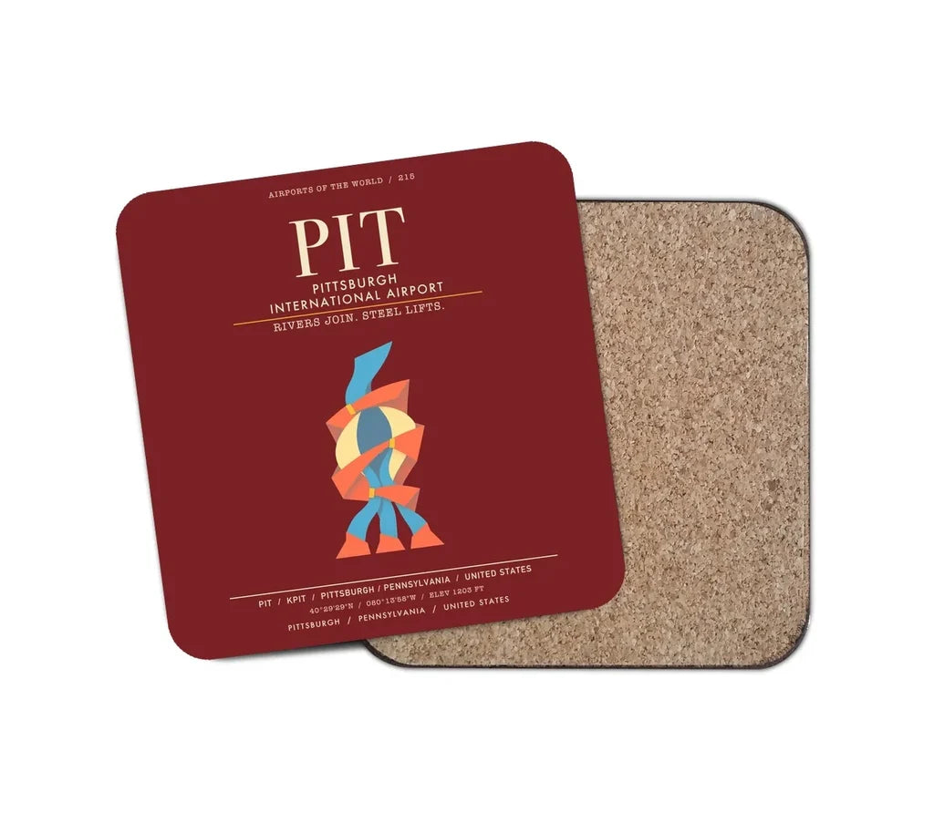 Pittsburgh International Airport PIT - Dark Red
