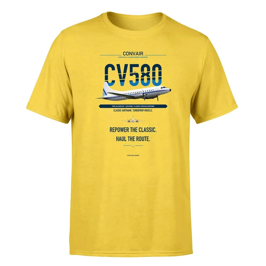 Convair 580 design on yellow single side