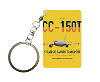 Thumbnail for Airbus CC-150T Polaris design on yellow designed key chain, double-side print
