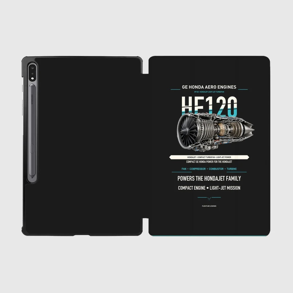 HF120 design on black samsung tablet tablet case